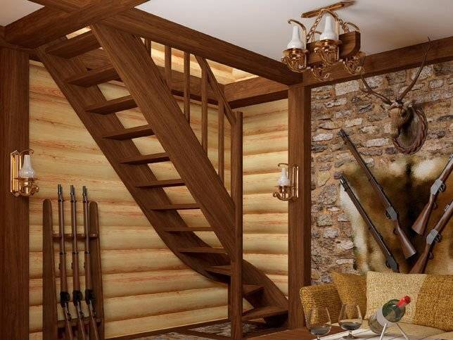 Деревянная лестница ЛС-07м/1