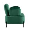 Кресло Кэнди с подлокотниками велюр зелёный