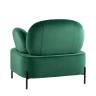 Кресло Кэнди с подлокотниками велюр зелёный