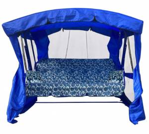 Качели садовые 3-х местные Ранго, синий