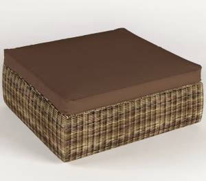 Пуфик "Сенатор"", из искусственного ротанга, коричневый, светло-коричневый. Пуфик "Сенатор"", из искусственного ротанга, коричневый, светло-коричневый.