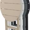 Стол пластиковый складной Helen Folding Table Ø60 бежевый Ø600х740 мм