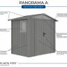 Сарай металлический Black Fox Panorama A Сарай металлический Black Fox Panorama A