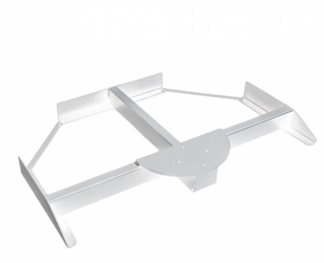 Зонт профессиональный 3х4 м Pompei Braccio белый, серо-коричневый 3000х4000 мм