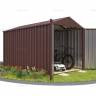 Хозблок SKOGGY секционный с двускатной крышей 4 х 2 м, шоколадный