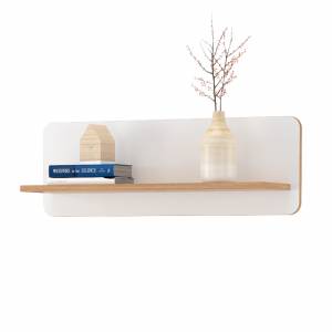 Полка Вуди 15.46 цвет белый премиум/дуб крафт золотой