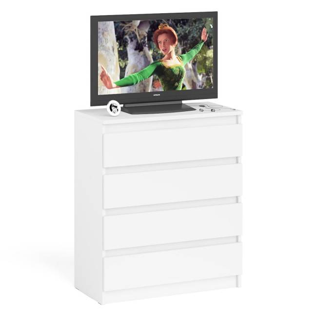 Комод четыре ящика Мори МК800.4 цвет белый