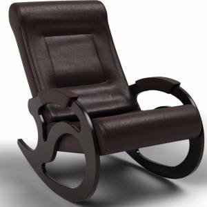 Кресло-качалка Вилла, экокожа венге