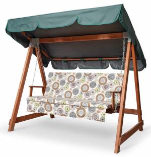 Матрас цветной "Круги" для деревянных качелей СЕЛЕНА