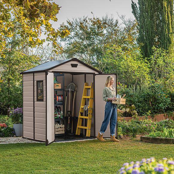 Сарай "Манор 6x5" (размеры 175 x 145 см), бежевый