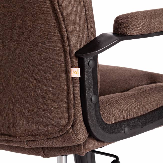 Кресло Бергамо/Bergamo хром (22) ткань, коричневый, 3М7-147 коричневый ткань