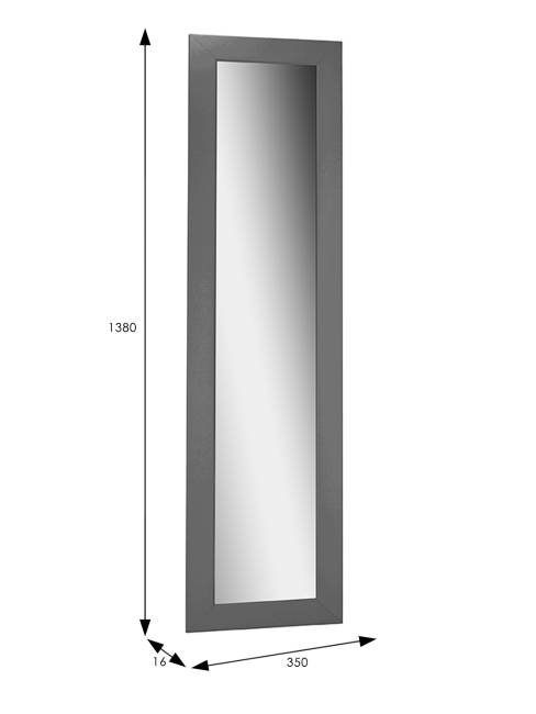 Зеркало настенное BeautyStyle 9 серый графит 138 см х 35 см Зеркало настенное BeautyStyle 9 серый графит 138 см х 35 см