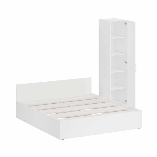 Кровать белая двуспальная 1800 с пеналом Стандарт цвет белый Кровать белая двуспальная 1800 с пеналом Стандарт цвет белый