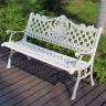 Скамейка из литого алюминия Rio White