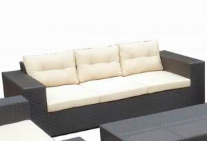 Диван 3-х местный "Ланта" из искусственного ротанга, черный, коричневый, белый Диван 3-х местный "Ланта" из искусственного ротанга, черный, коричневый, белый