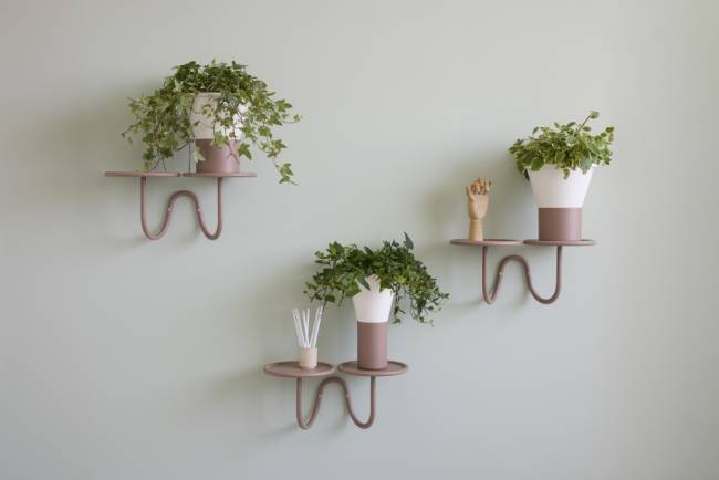 Ваза для цветов Mimosa лен, тортора Ø195х310 мм