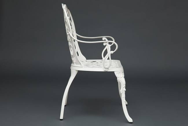 Скамья Secret de Maison Симфония/Symphonie алюминиевый сплав, 95х56х92см, античный белый белый алюминиевый сплав