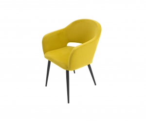 Стул Пичч чёрный / горчичный