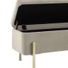 Банкетка Болейн с ящиком велюр бежевый