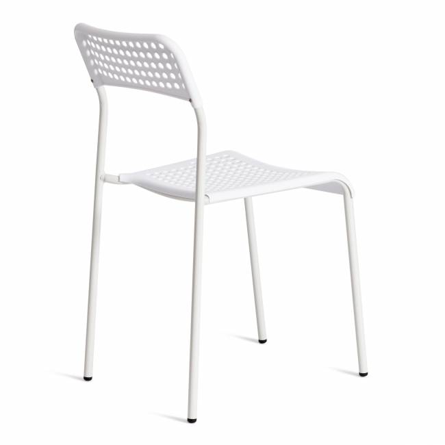 Стул Адде/Adde (мод.C-049) металл/пластик, 39х49х78см, белый  (Комплект из 8 шт.) белый металл/пластик