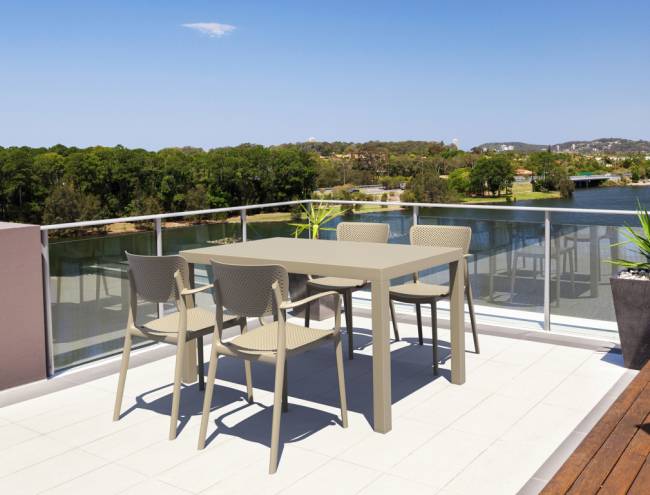 Стол пластиковый Ares 140 бежевый 1400х800х750 мм