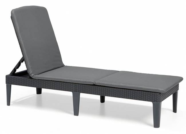 Jaipur Sun lounger (with cushion) graphite