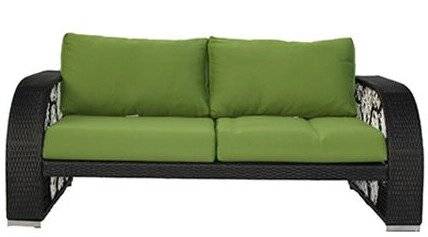 Диван 2-х местный "Вена" из искусственного ротанга, черный, белый, зеленый Диван 2-х местный "Вена" из искусственного ротанга, черный, белый, зеленый