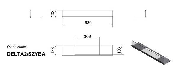 Стекло декоративное для биокамина DELTA 2
