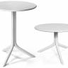Стол пластиковый обеденный Step + Step Mini белый Ø605х400-765 мм